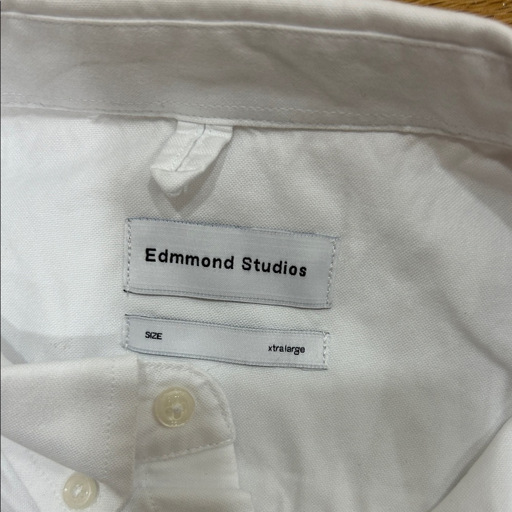 Edmmond Studios Men's White Casual Button-Down Shirt - Picture 2 of 4